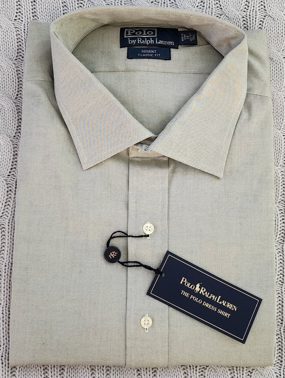 Polo Ralph Lauren Regent Classic-Fit Dress Shirt in Pale Grey Green, 19 36/37